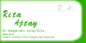 rita ajtay business card